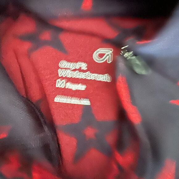 GapFit Winterbrush Star Print Half Zip Pullover Medium - Picture 5 of 6